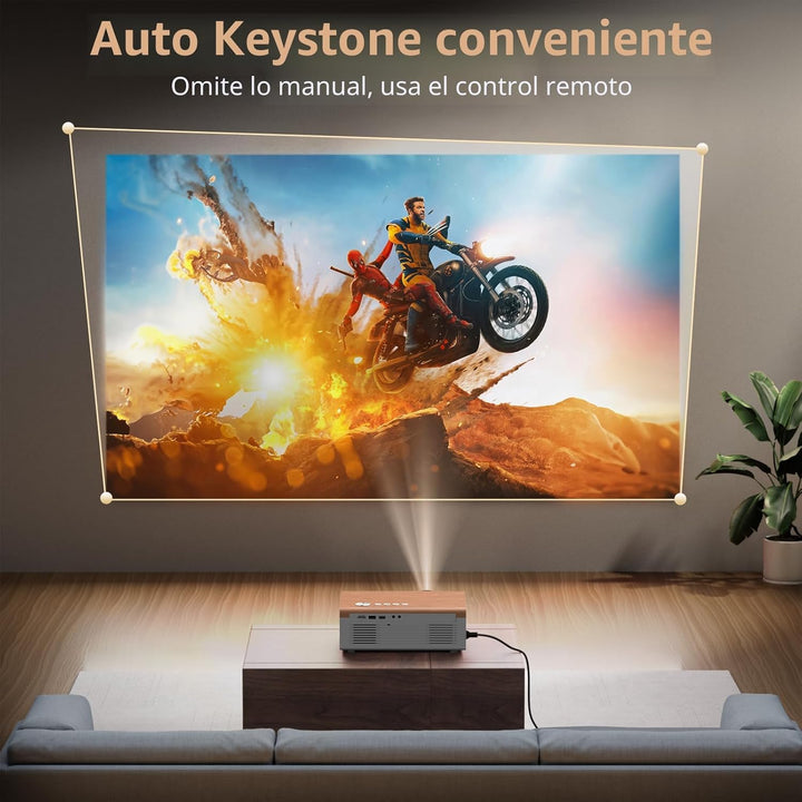 [Enfoque Eléctrico \/ Alto Brillo] Proyector con WiFi y Bluetooth,...