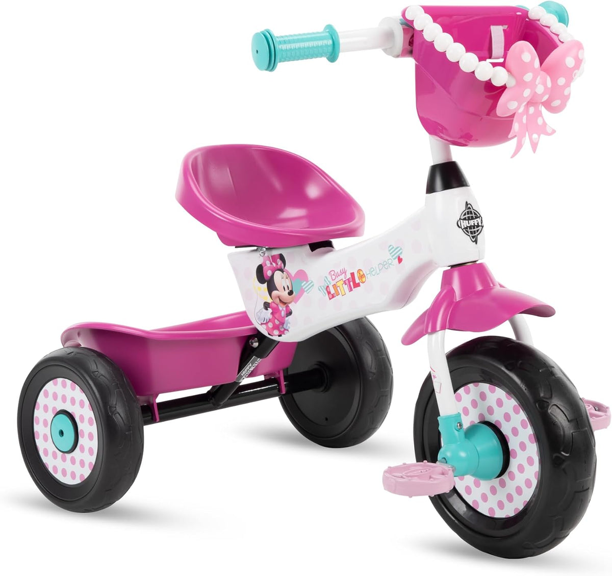 Huffy Disney - Triciclo de Minnie Mouse con cesta de manillar, a partir de 3 años