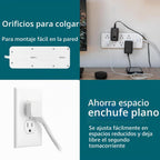 Philips Regleta protectora de sobretensiones, cable de extensión trenzado