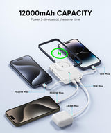 Batería Externa Magnética de 12000mAh para Cargador Portátil Magsaf...