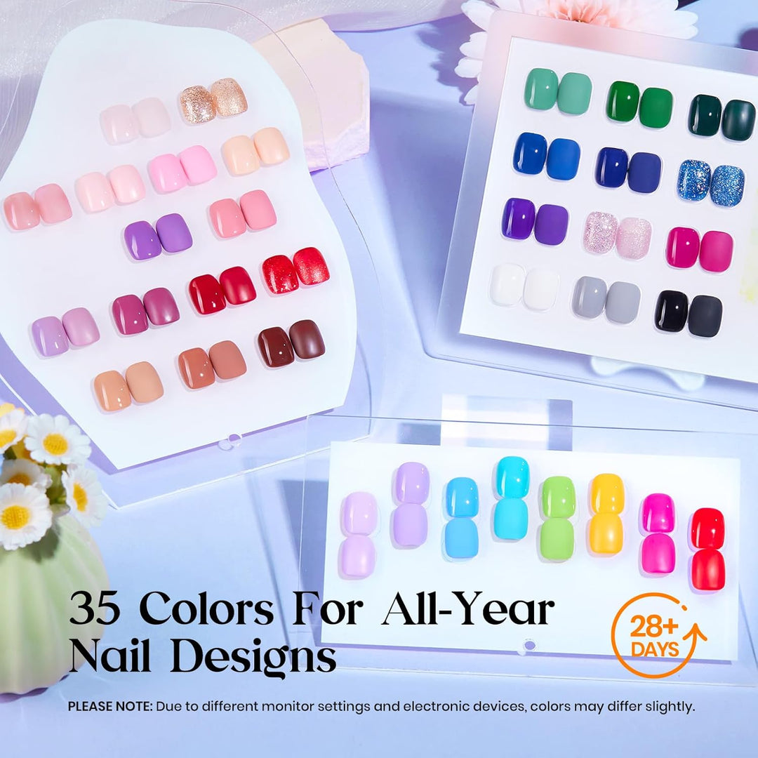 Beetles - Kit de esmalte de uñas de gel con luz UV \u2013 35 colore...
