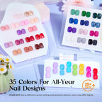 Beetles - Kit de esmalte de uñas de gel con luz UV \u2013 35 colore...