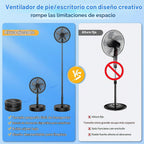 LIPETY Ventilador oscilante plegable portátil \u2013 Ventilador peq...