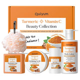 QUIYUM Juego de cuidado corporal con vitamina C de cúrcuma, 4 en 1...
