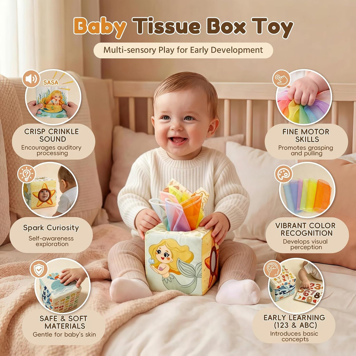 Juguetes para bebés de 6 a 12 meses, juguetes Montessori para niños