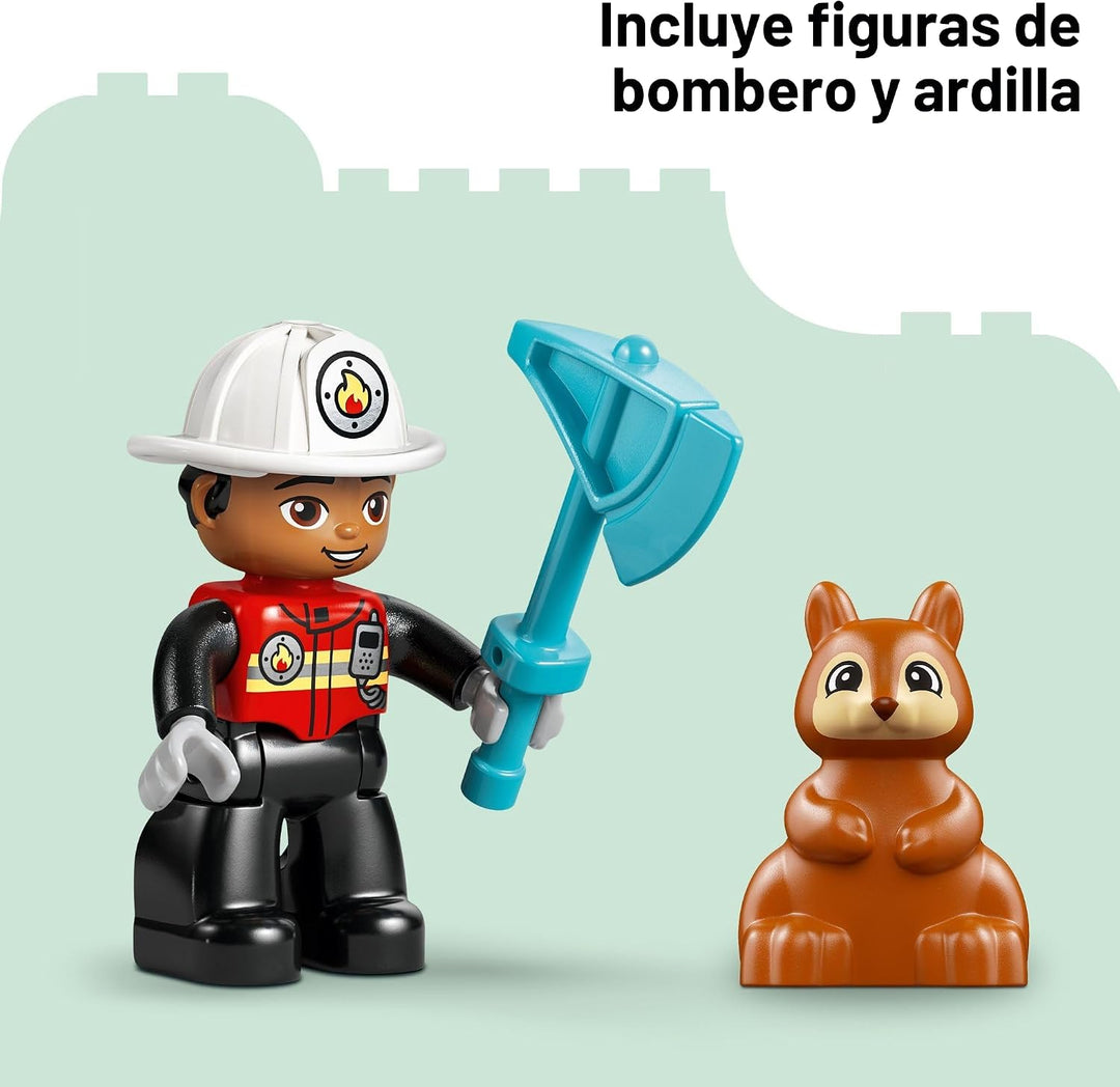LEGO DUPLO Town Camión de bomberos con manguera y juguete de constr...