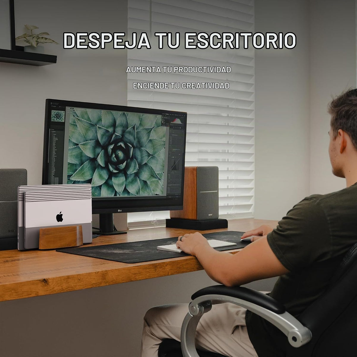 COREMINDED Soporte vertical doble ajustable para computadora portát...