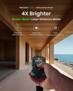 Medidor de distancia láser MILESEEY S50 Green, medidor láser de 400 ft, P2P