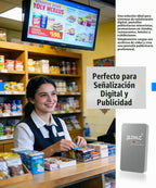 Reproductor multimedia 4K Ultra HD y caja de disco duro 2 en 1 Señalización digital | Reproducir H.265/HEVC H.264/AVC MP4 MKV, música MP3, fotos JPG reproducción automática y reanudación compatible