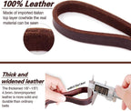LWBMG Correa de cuero para perro de 8 x 3/4 pulgadas, correas de perro para perros grandes, resistentes, fuertes y suaves, hechas a mano, trenzadas a mano, correa de cuero cómoda para perros grandes
