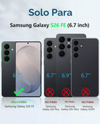 FNTCASE Funda para Samsung Galaxy S26 FE, protector de pantalla integrado