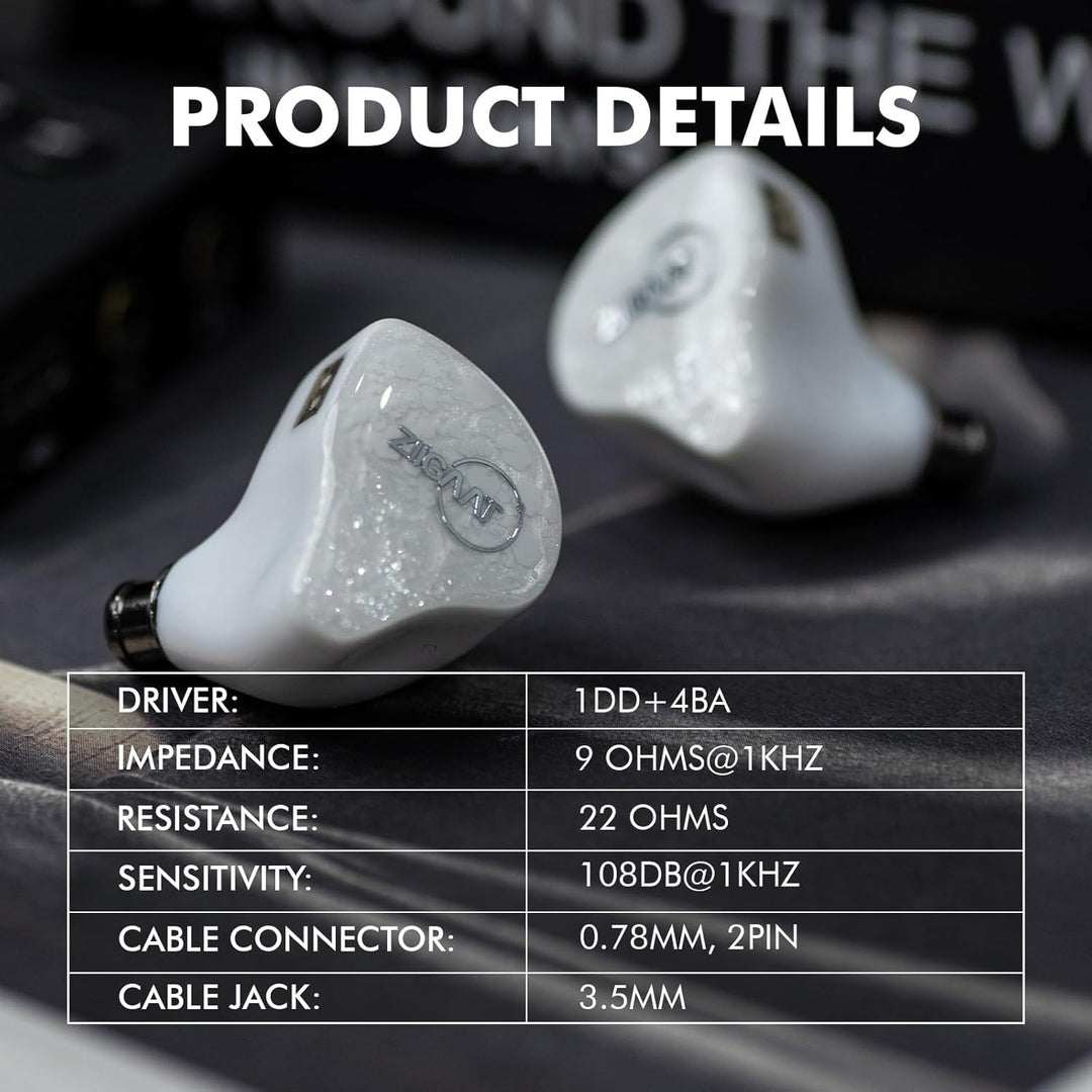 Linsoul ZiiGaat x Fresh Reviews Arete en el oído Monitor, Auricular...
