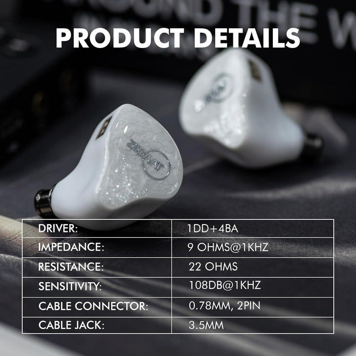 Linsoul ZiiGaat x Fresh Reviews Arete en el oído Monitor, Auricular...