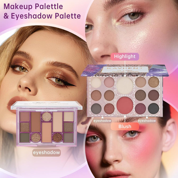 Kit de maquillaje para mujeres adolescentes, kit completo de maquil...