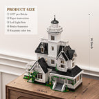 Juego de construcción de casa mágica con luz LED, juguete de bloques de casa Owens, kit de construcción de modelo de arquitectura de creador, compatible con Lego Horror House, decoración de oficina en