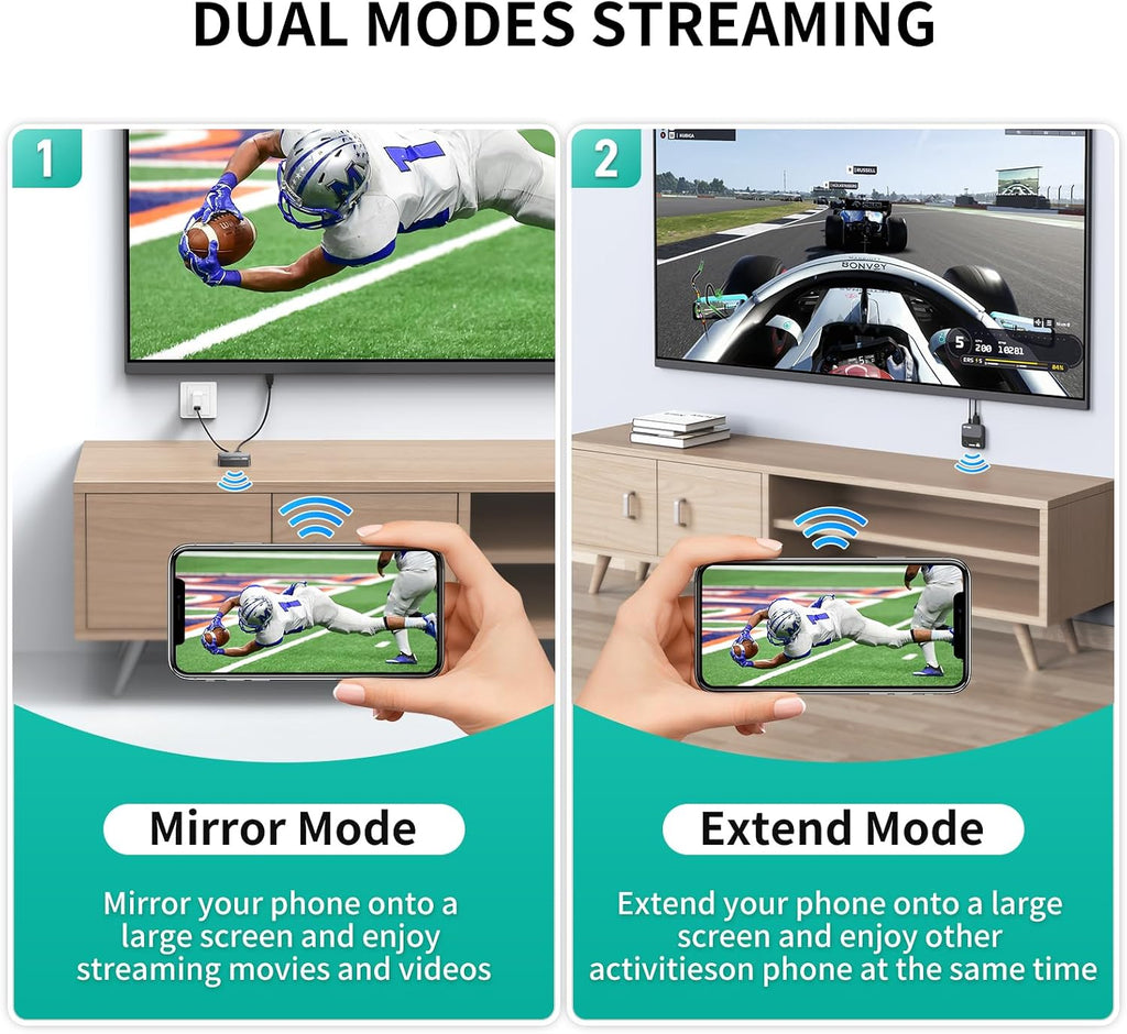 MT-VIKI Adaptador Dongle de pantalla HDMI inalámbrico 4K, transmisor inalámbrico, entrada y salida de 4K @60Hz, transmisión de video multimedia para monitorear desde Mac iOS Android Windows, compatible con Airplay DLNA Miracast