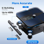 Lepulse Báscula inteligente para peso corporal, báscula de composición