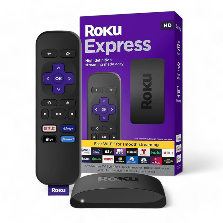 ROKU Express HD | Dispositivo con Cable HDMI, Control Remoto Simple, Configuración Guiada y Wi-Fi Rápido