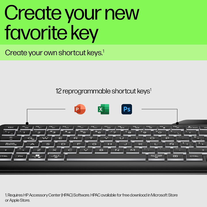 Teclado retroiluminado con cable HP 400 (cable gris) - Teclas ilumi...