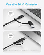 Anker, A8307, hub USB 2 de 3 puertos, alimentado