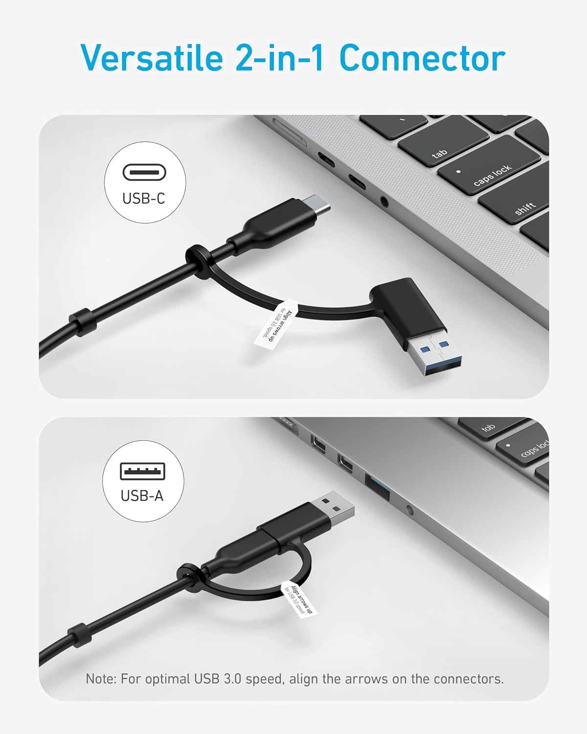 Anker, A8307, hub USB 2 de 3 puertos, alimentado