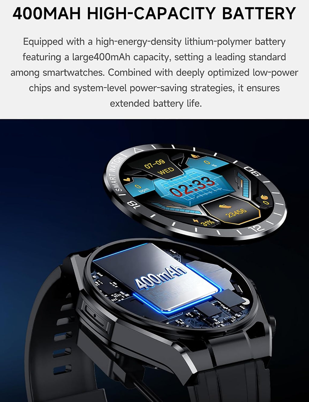 Reloj inteligente con auriculares para Android y iPhone, pantalla HD de 1.52 pulgadas, contestar/hacer llamadas, rastreador de fitness, diseño ultrafino, reloj con auriculares para hombres y mujeres
