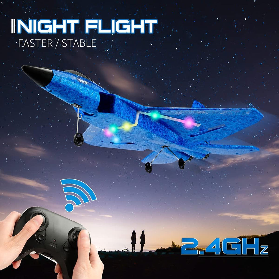 RoofWorld Avión RC, avión RC F22 listo para volar, avión de control...