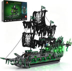 JMBricklayer Flying Dutchman Pirate Ship Building Set para Adults con LED