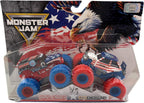 Monster Jam Grave Digger vs JCB Digatron Diecast Truck - Exclusivo Rojo Blanco Azul