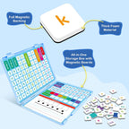 Phonics - Azulejos magnéticos de letras, juegos de fonética para ABC