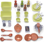 Step2 Moderno juego de cocina Metro para niños, incluye más de 30 accesorios de cocina de juguete, características interactivas para juegos de simulación, juego para interiores y exteriores, dimensiones 44.75 pulgadas de alto x 46.5 pulgadas de ancho x