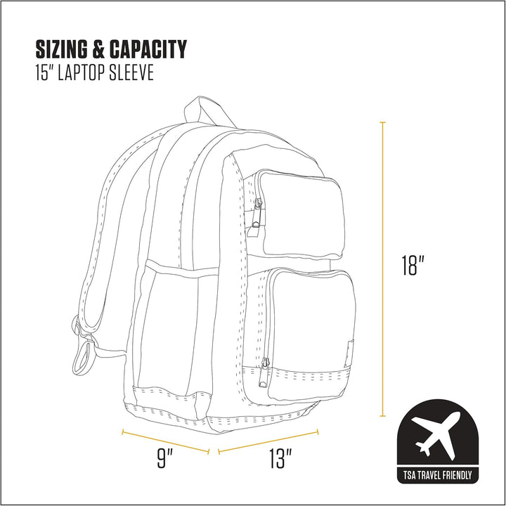 Carhartt Mochila de doble compartimento de 28 L, paquete duradero c...
