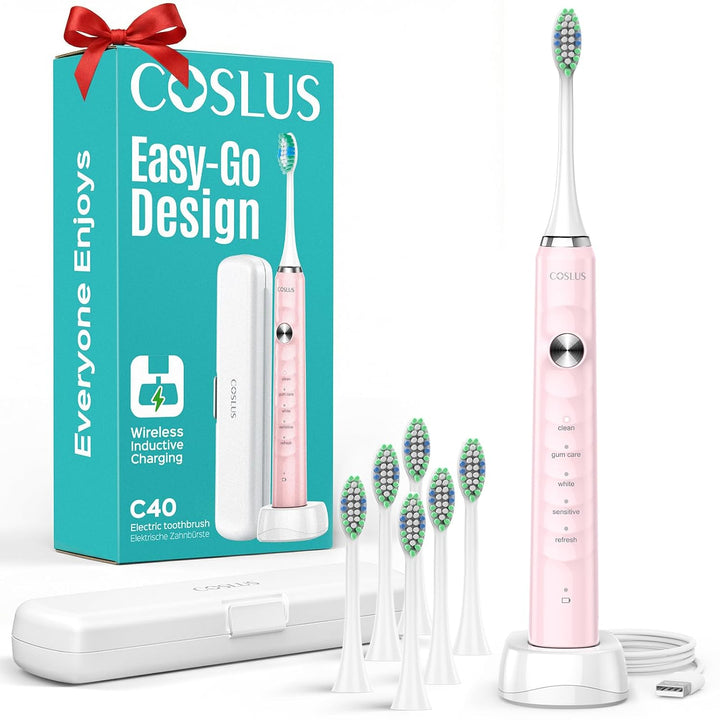 Cepillo de dientes eléctrico sónico COSLUS C40 para adultos, 47000V...