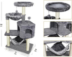 YUNIQUE - Árbol para gatos con condominio y hamaca grande, gris