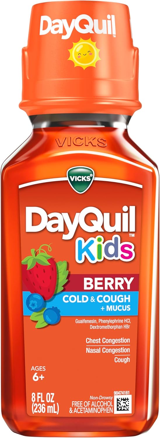 VICKS Kids DayQuil NyQuil Berry - Paquete de medicina