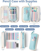 Four Candies Material escolar con bonito estuche, 39 unidades, azul
