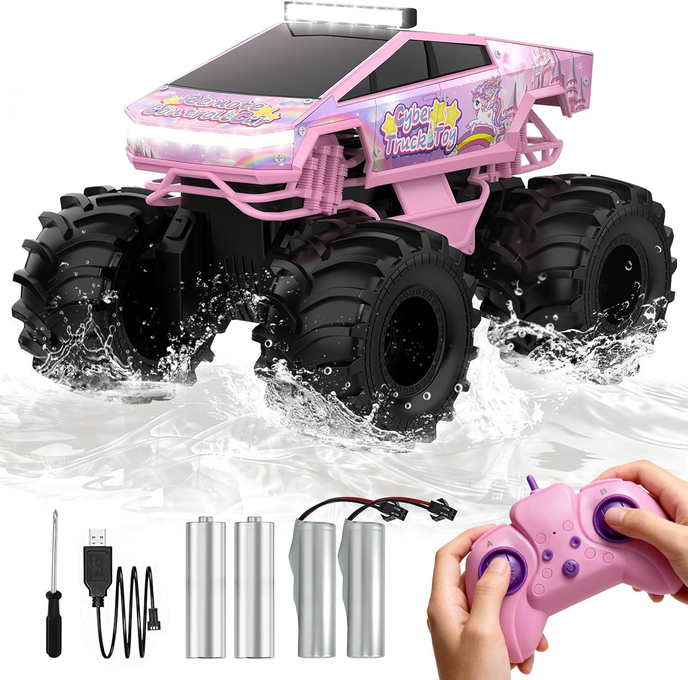 Cokzer Unicorn Cyber Truck Auto a control remoto, auto de control r...