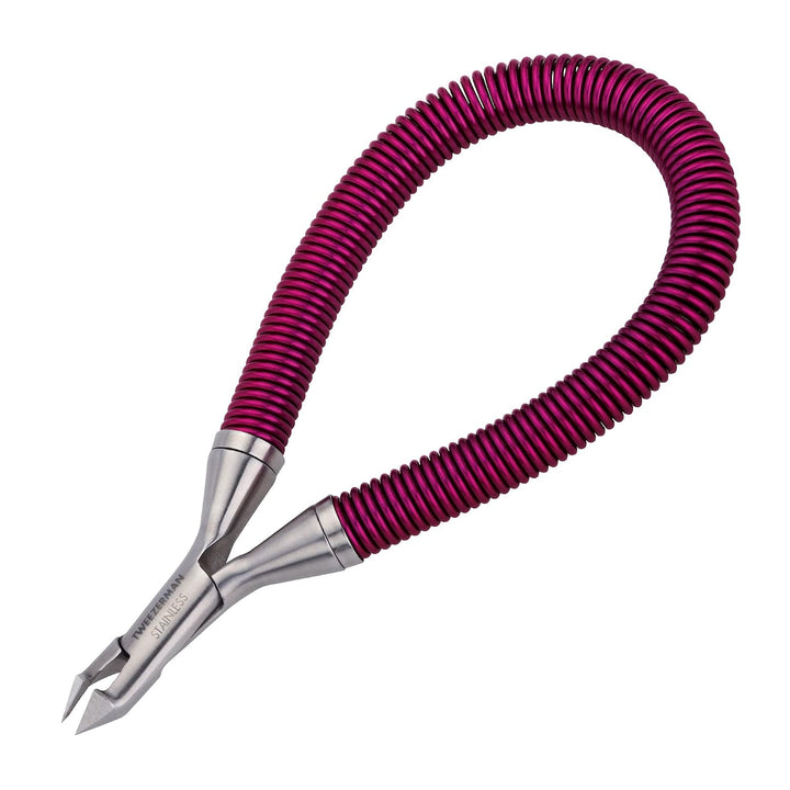 Tweezerman Pinza de cutícula de resorte en espiral con agarre y cor...