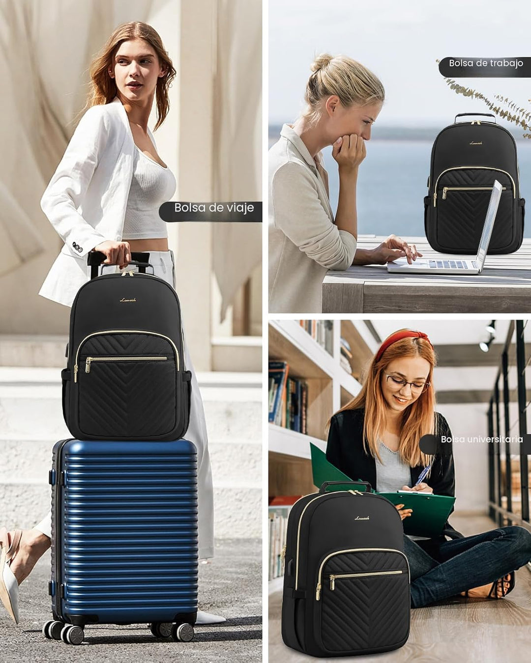 LOVEVOOK Mochila bolso para laptop para mujeres, bolsas de computad...