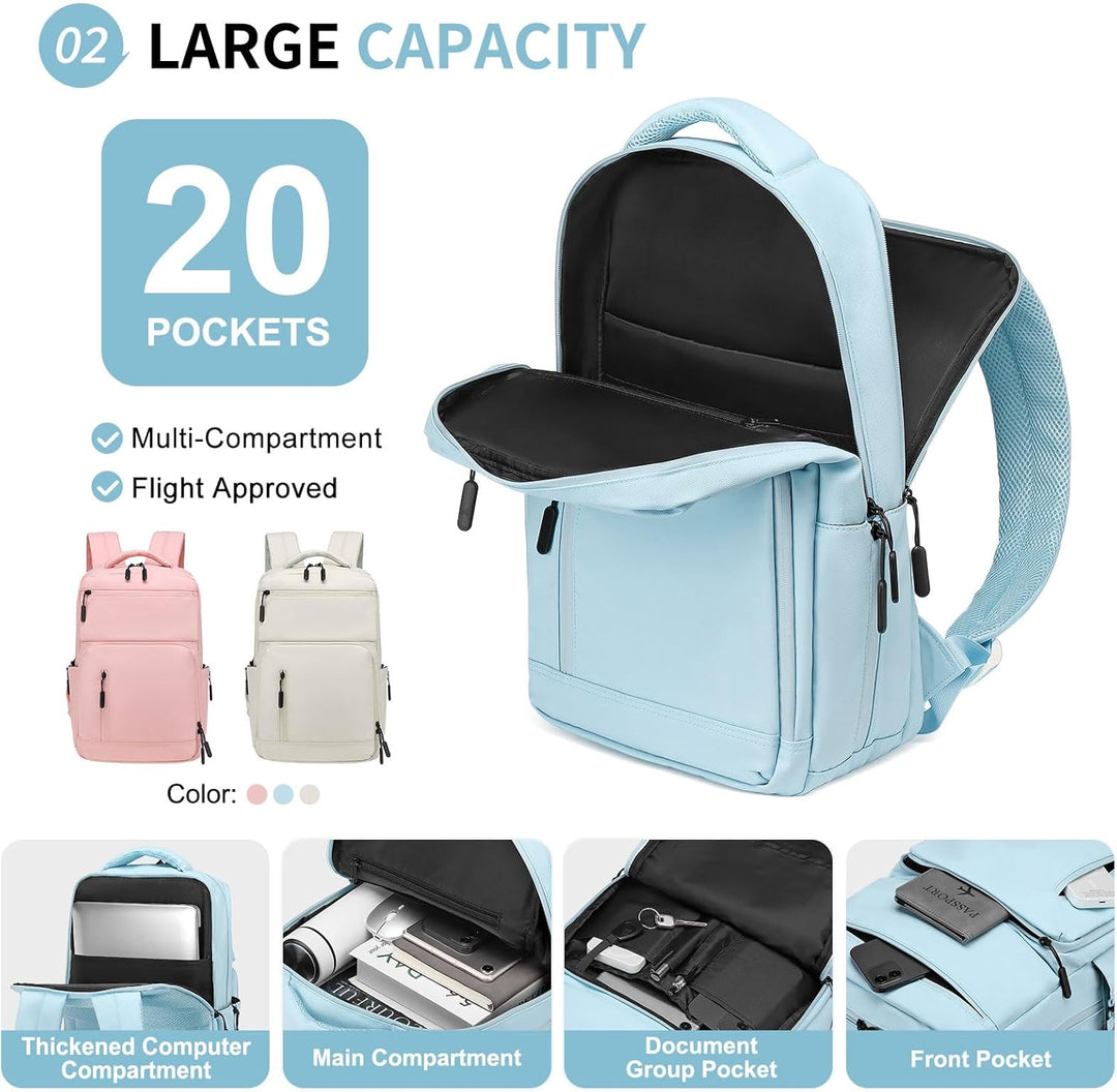 SUIKIHUM Mochila impermeable para portátil para hombres y mujeres,...