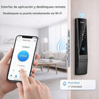 Cerradura de puerta inteligente con videoportero: reconocimiento facial 3D y entrada de huellas dactilares, cerrojo digital Palm Scan con control de aplicaciones, entrada sin llave para hogares