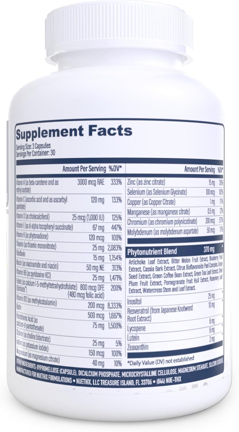 NuEthix Formulations Nu-Multi Suplemento dietético de apoyo de micr...