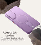 SURITCH para Samsung Galaxy S26 Plus Funda para Teléfono, Cubierta Magnética Protectora con Cubierta para Cámara y Soporte Metálico Ajustable para Galaxy S26 Plus - Taro Purple