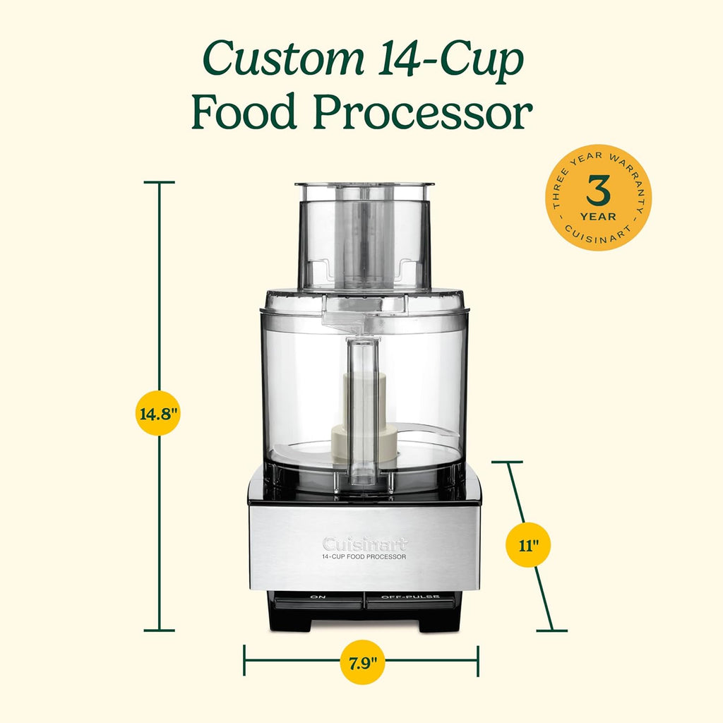 Cuisinart Procesador de alimentos, picadora de alimentos vegetales de 14