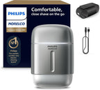 Philips Norelco Serie 600 - Afeitadora eléctrica compacta de viaje, color plateado