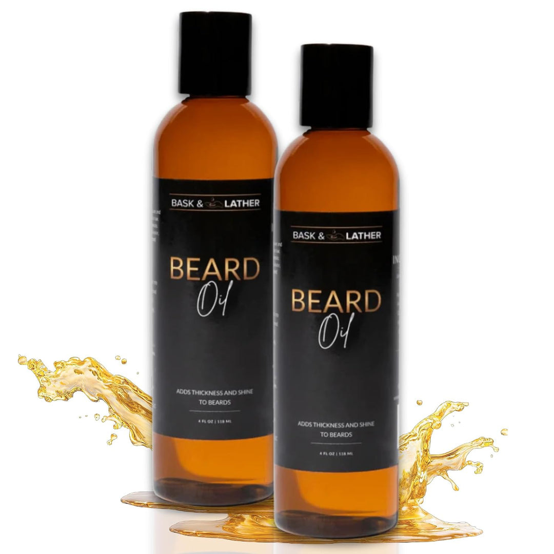 BASK &amp; LATHER Aceite de crecimiento de barba, aceite para el ca...