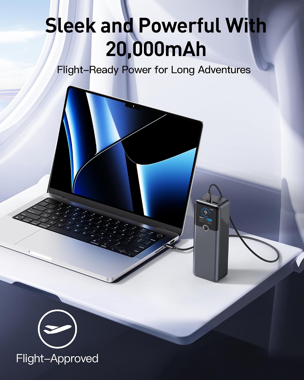 SIXTHGU Power Bank, cargador portátil de 3 puertos para portátil de...