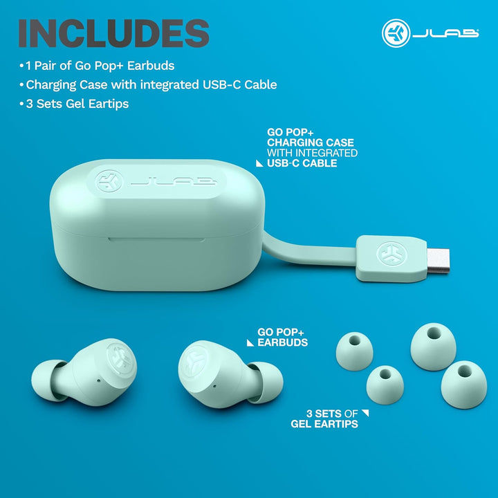 JLab Go Air Pop+ Auriculares Verdaderamente Inalámbricos, Auricular...