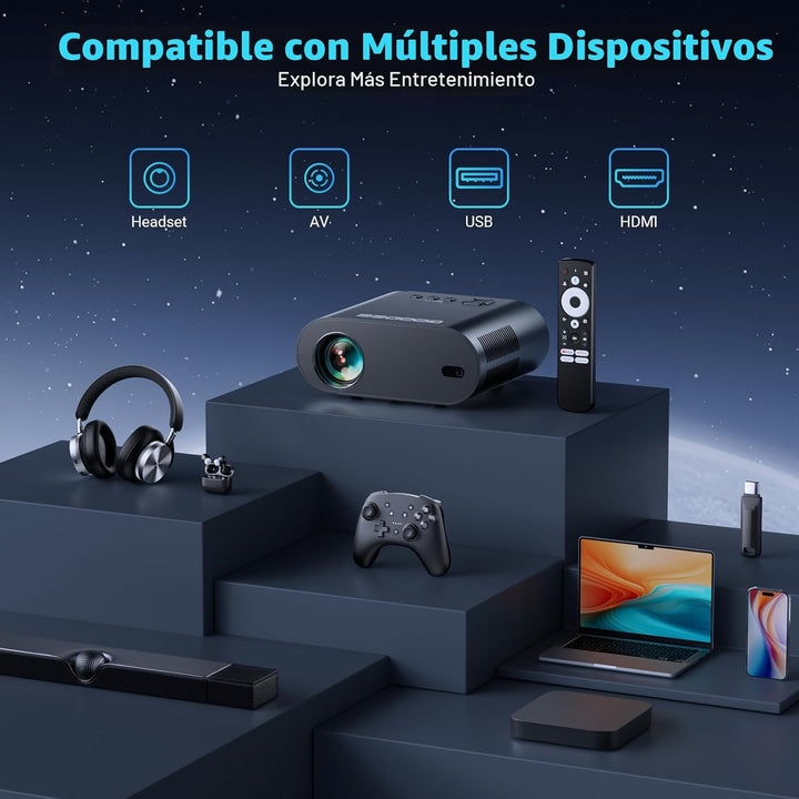 [Google TV\/control de voz] Proyector inteligente GooDee 4K UHD con...