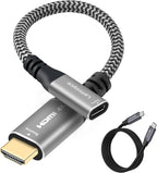 Adaptador HDMI activo a USB C con cable USB C 4K@60Hz, unidireccional
